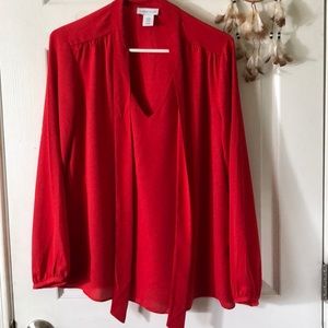 Adrienne vittadini women red‎ long sleeve b…